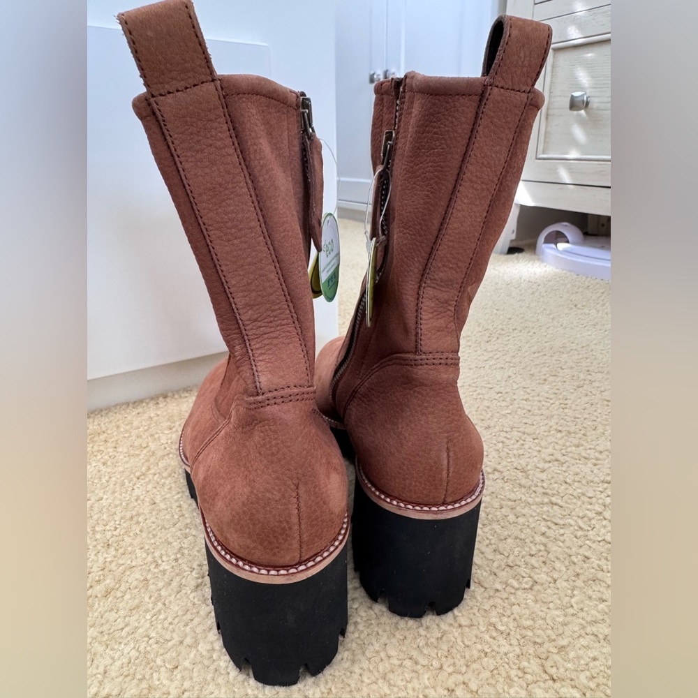 ❌SOLD❌NWT💥Paul Green NEWBURY Suede Wedge Bootie, Toffee Size UK 5.5 US 8 - Picture 7 of 11